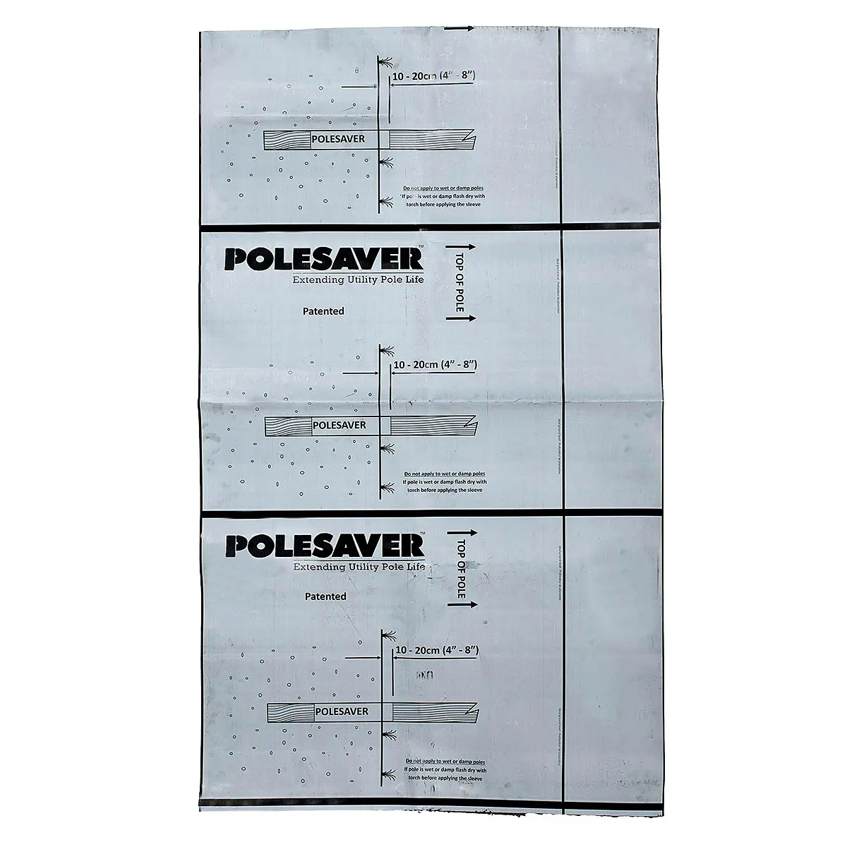 POSTSAVER XL FOLIE til rund 600 mm træstolper
