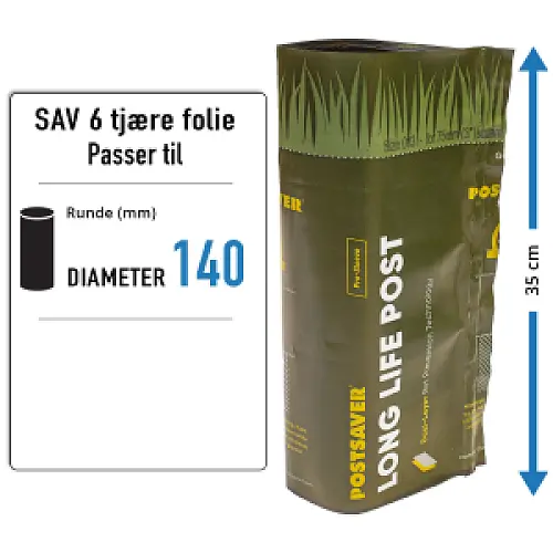 POSTSAVER FOLIE til rund Ø140 mm hegnsstolper