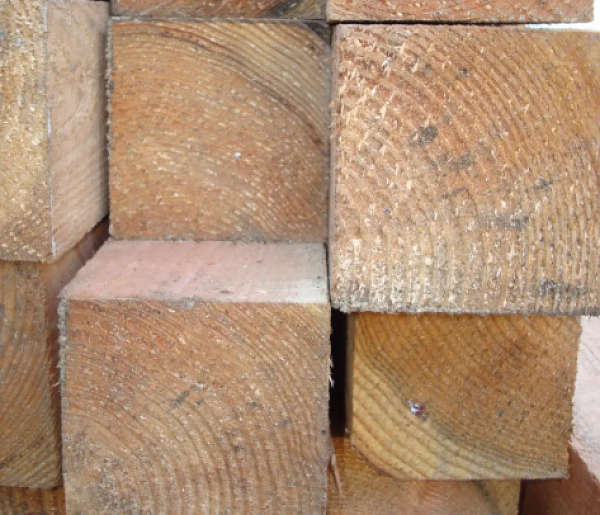 Ege stolpe, firkantet 10 x10 x 300 cm