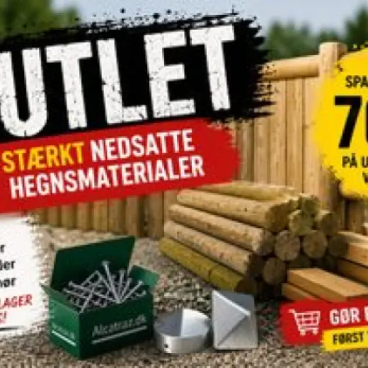 OUTLET | billige hegnsmaterialer | STÆRKT NEDSAT